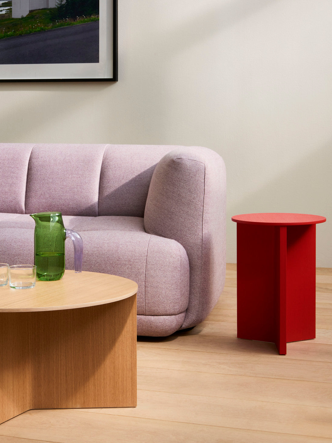 Mesa de centro Wood Slit Ø65cm HAY