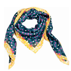 Pañuelo Maze Grey and Blue Zuzunaga