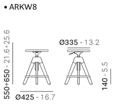 Taburete Arki-Stool  Pedrali ARKW8