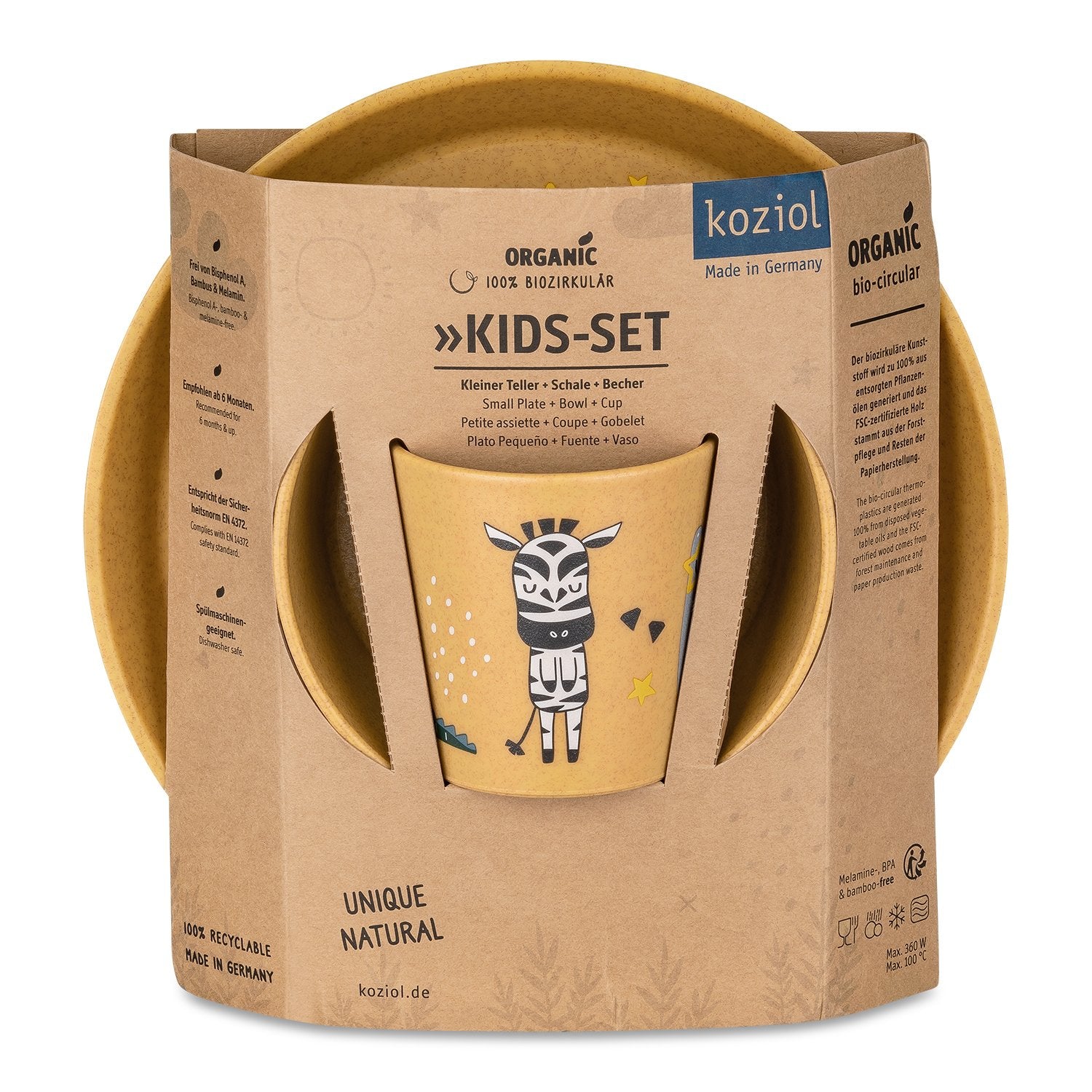 Set Plato + Bowl + Vaso Niño Koziol